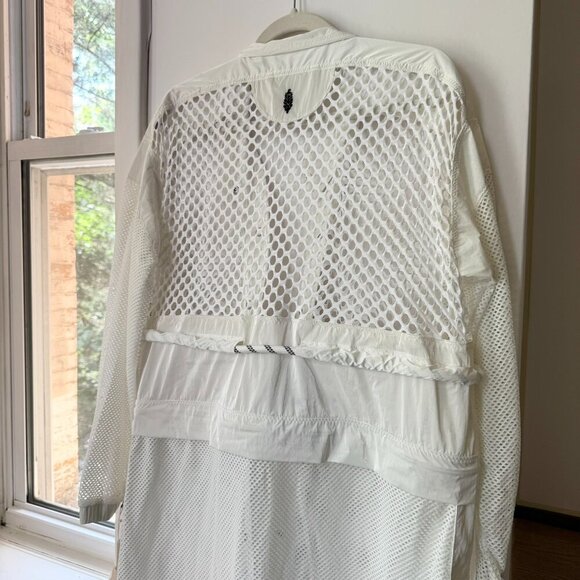 NWT Free People Movement Under The Sea Mesh Convertible Maxi Parka Jacket White - Picture 13 of 17